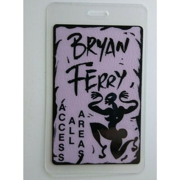 Bryan Ferry Backstage Pass Bete Noire Tour 1988 Original Laminated New Wave Rock - Picture 1 of 5